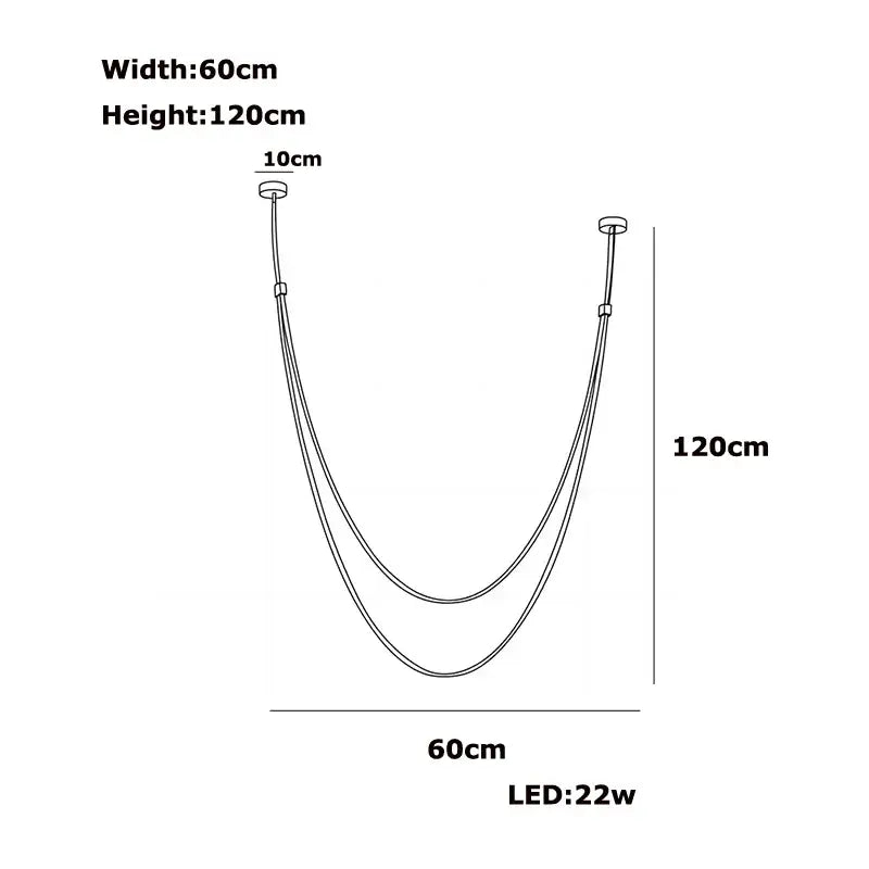 DecorBites™ DIY Flexible Leather Belt LED Chandelier