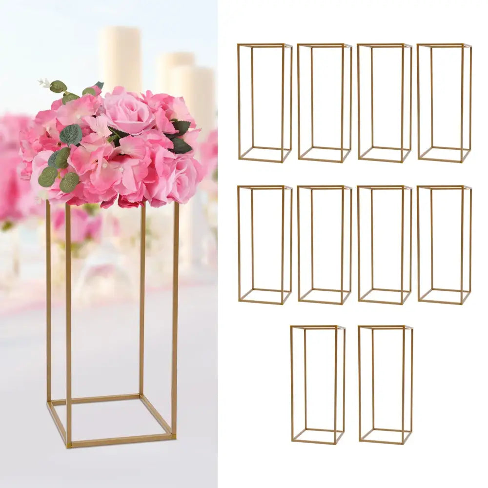 Elegant gold wedding flower stand 10 piece wedding flower set