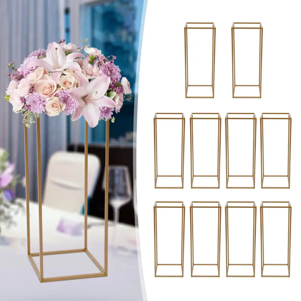 Elegant gold wedding flower stand 10 piece wedding flower set