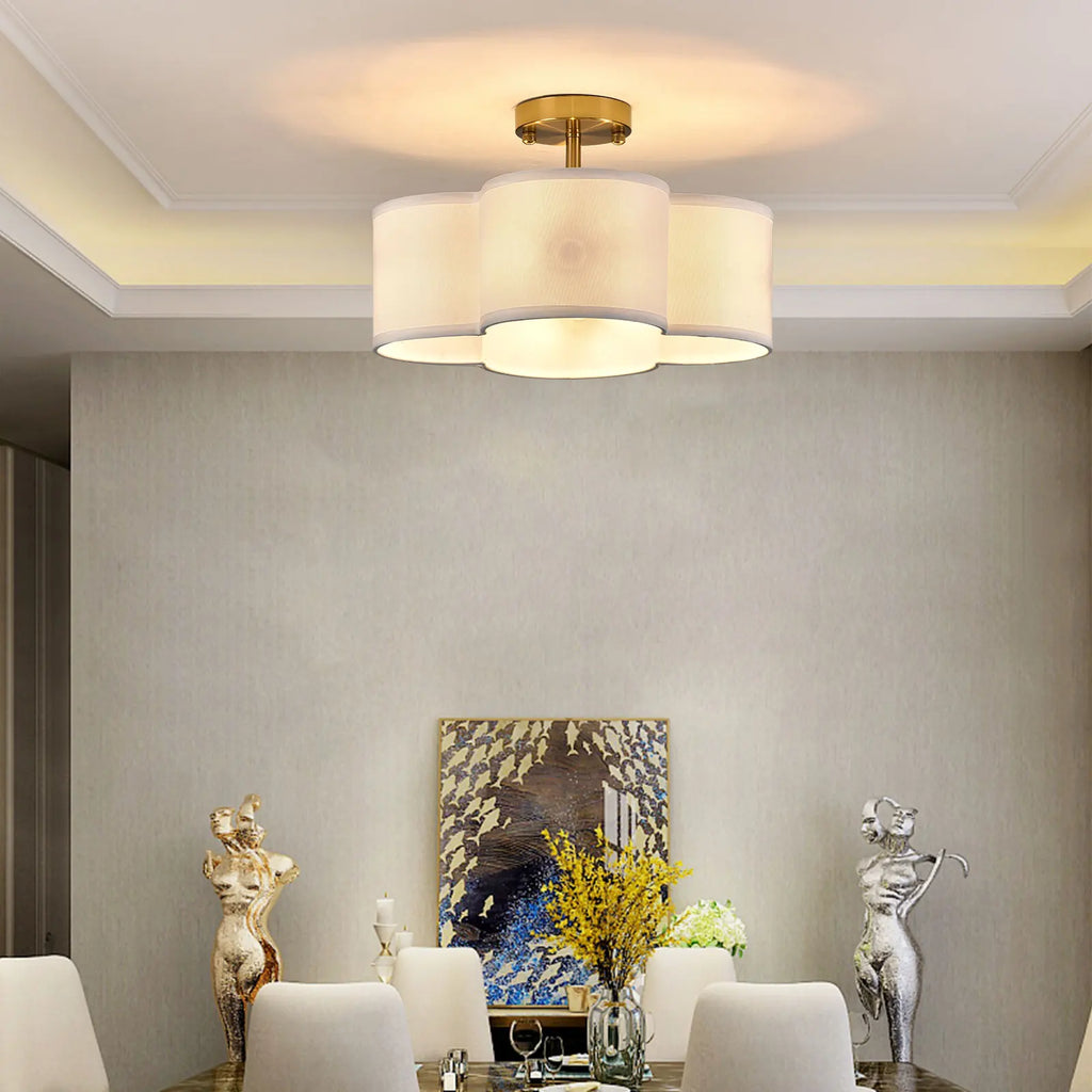 DecorBites™ Elegant 4-Light Gold Ceiling Fixture