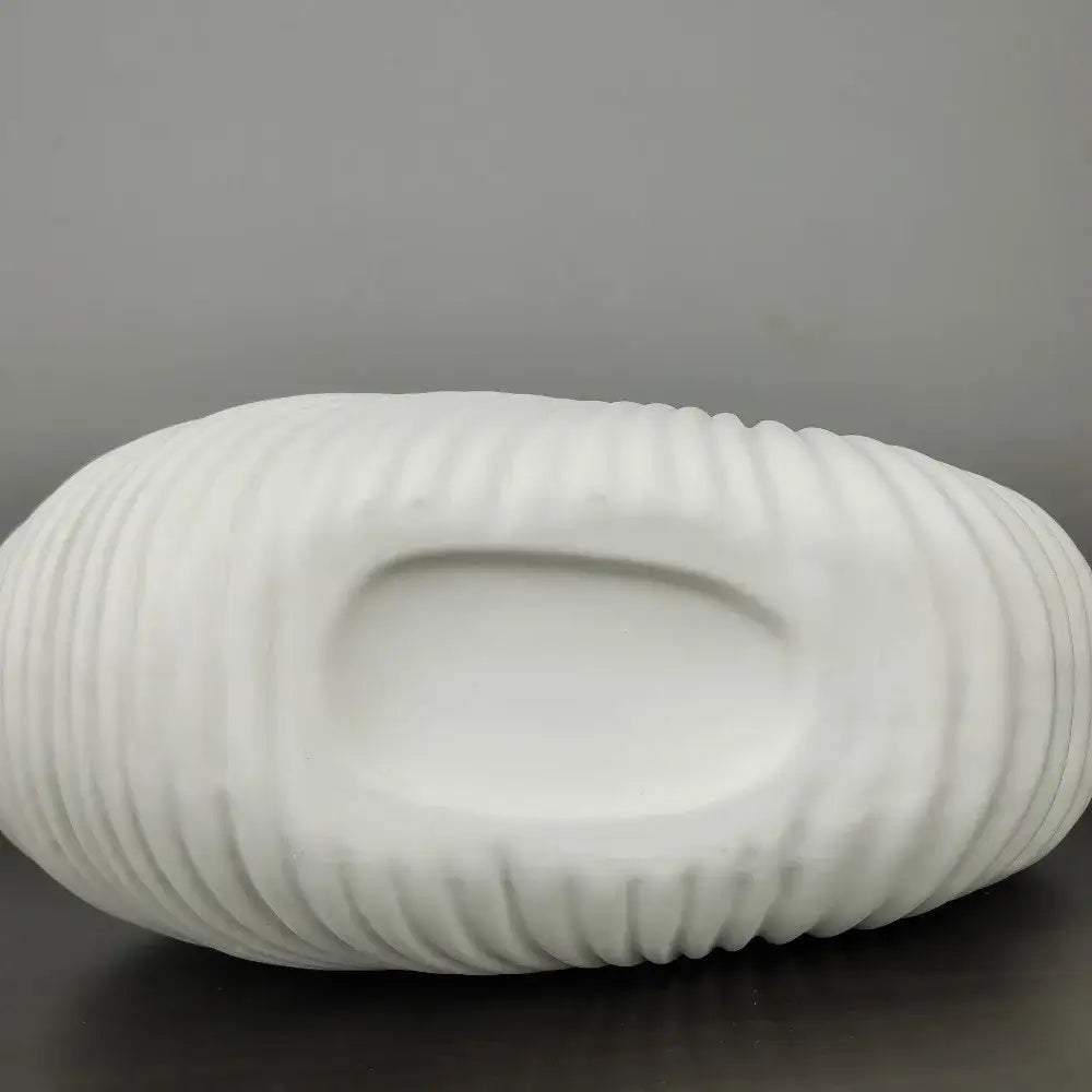 DecorBites™ Elegant Ceramic Vase with Shell Design