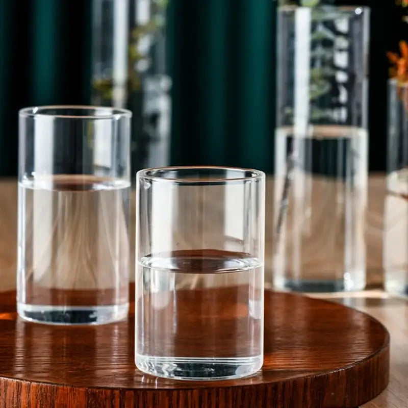 DecorBites™ Elegant Glass Cylinder Vase for Flowers