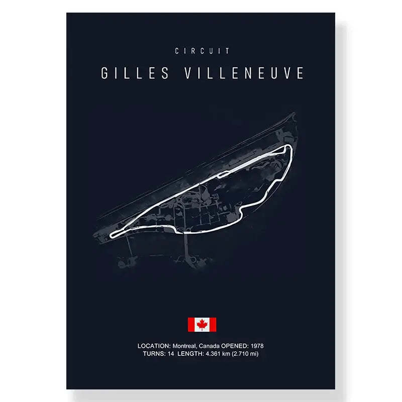 DecorBites™ F1 Race Track Circuit Canvas Wall Art