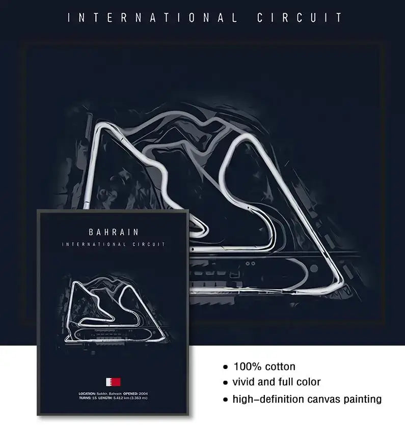Monaco racing track canvas wall art blue cityscape living room