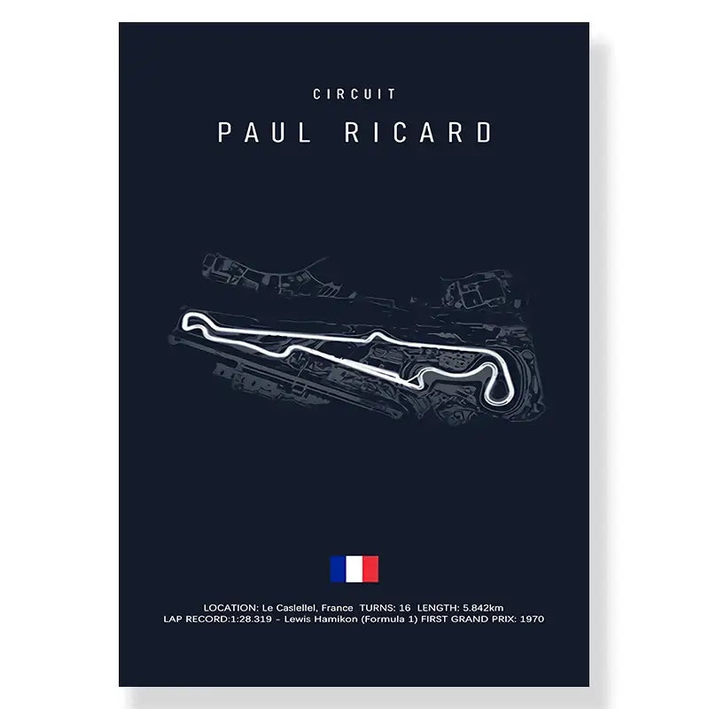 Monaco racing track canvas wall art blue cityscape living room