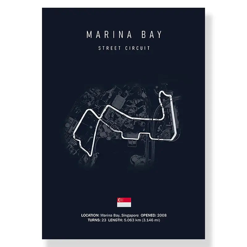 Monaco racing track canvas wall art blue cityscape living room
