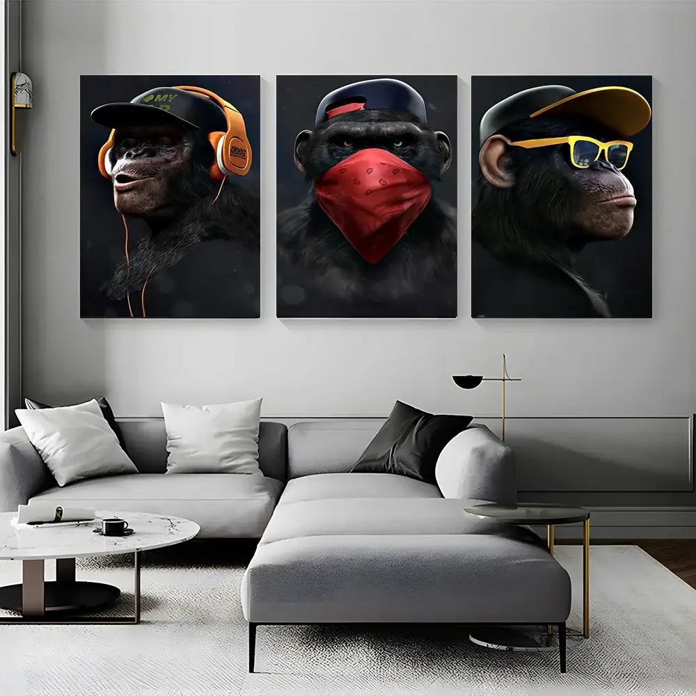 DecorBites™ Fashionable Monkey Wall Art - Premium Home Decor