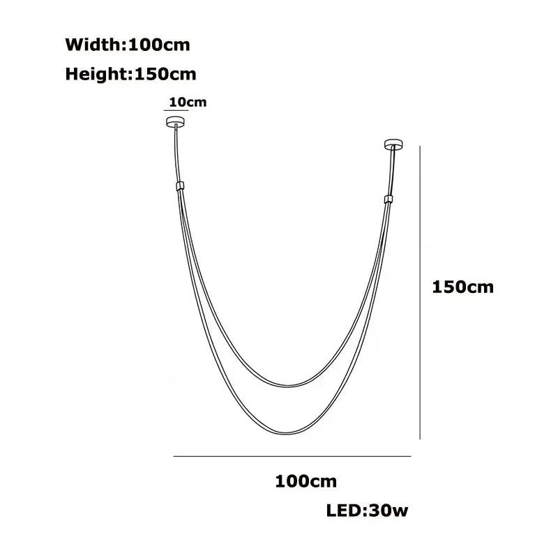 DecorBites™ Flex Leather Belt LED Chandelier Light