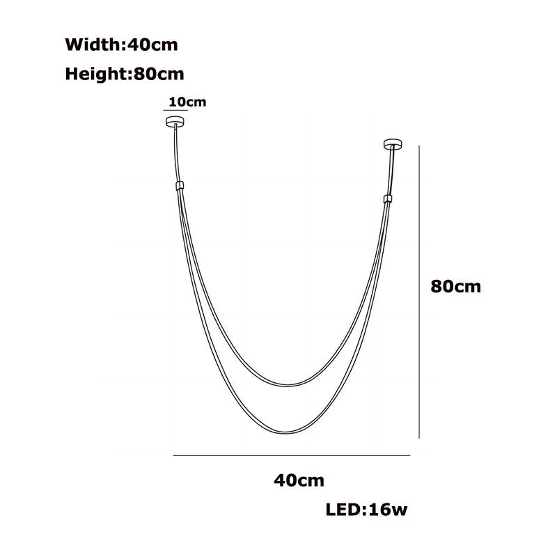 DecorBites™ Flex Leather Belt LED Chandelier Light
