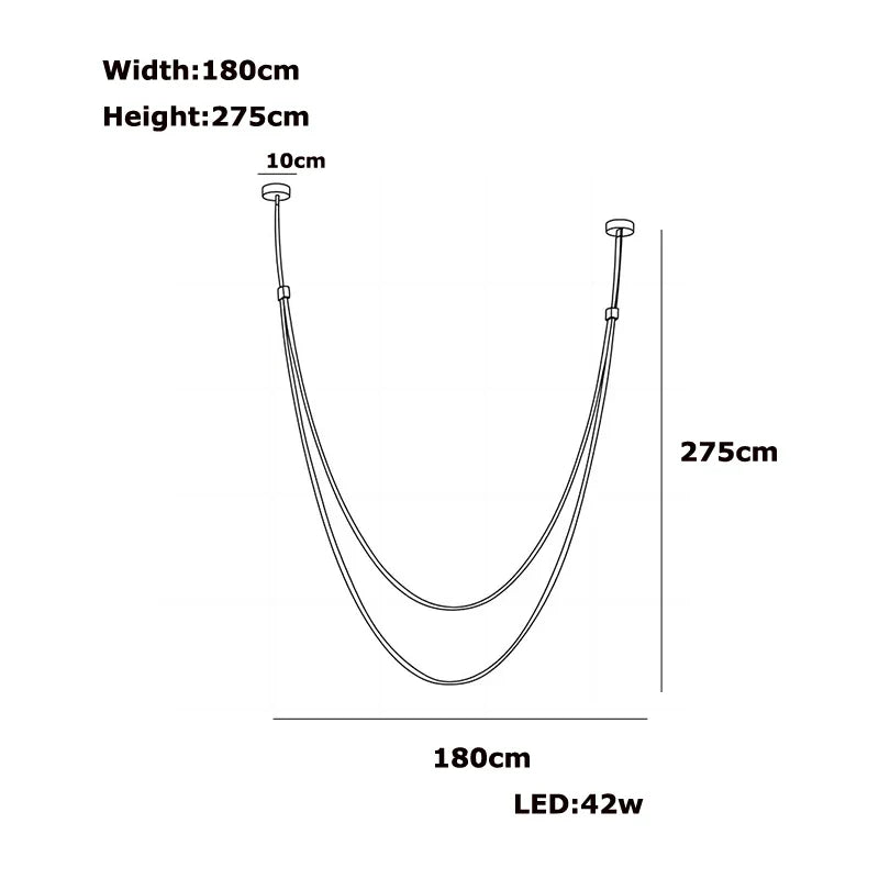 DecorBites™ Flex Leather Belt LED Chandelier Light