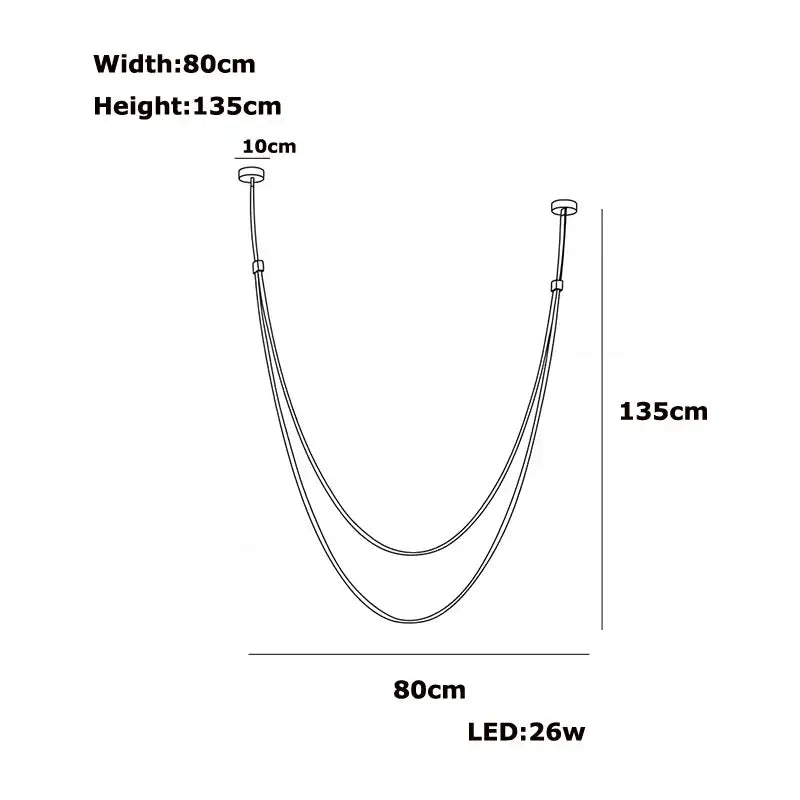 DecorBites™ Flex Leather Belt LED Chandelier Light