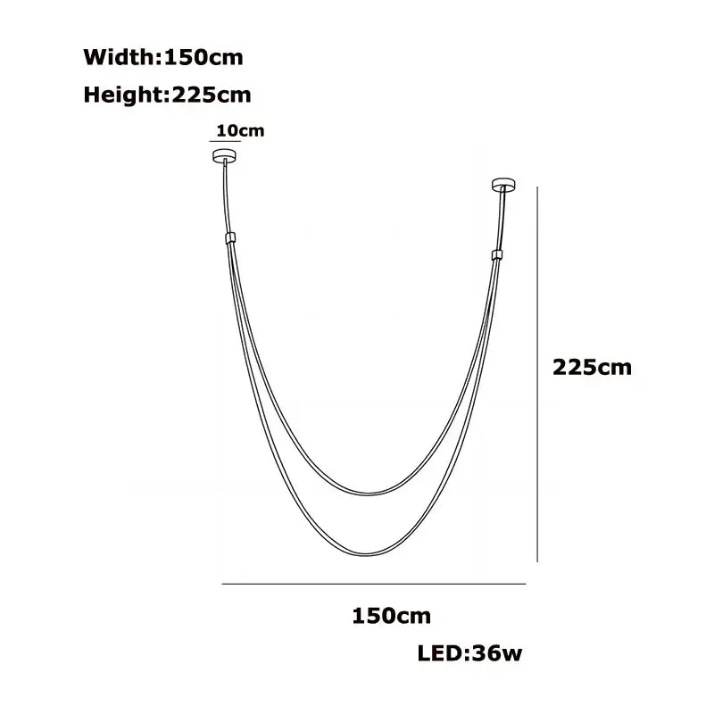 DecorBites™ Flex Leather Belt LED Chandelier Light
