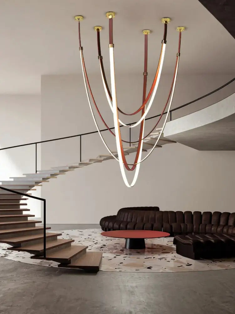 DecorBites™ Flex Leather Belt LED Chandelier Light