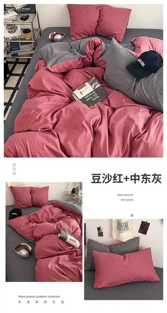 DecorBites™ Fresh Solid Color Cotton Quilt Set - 4-Piece