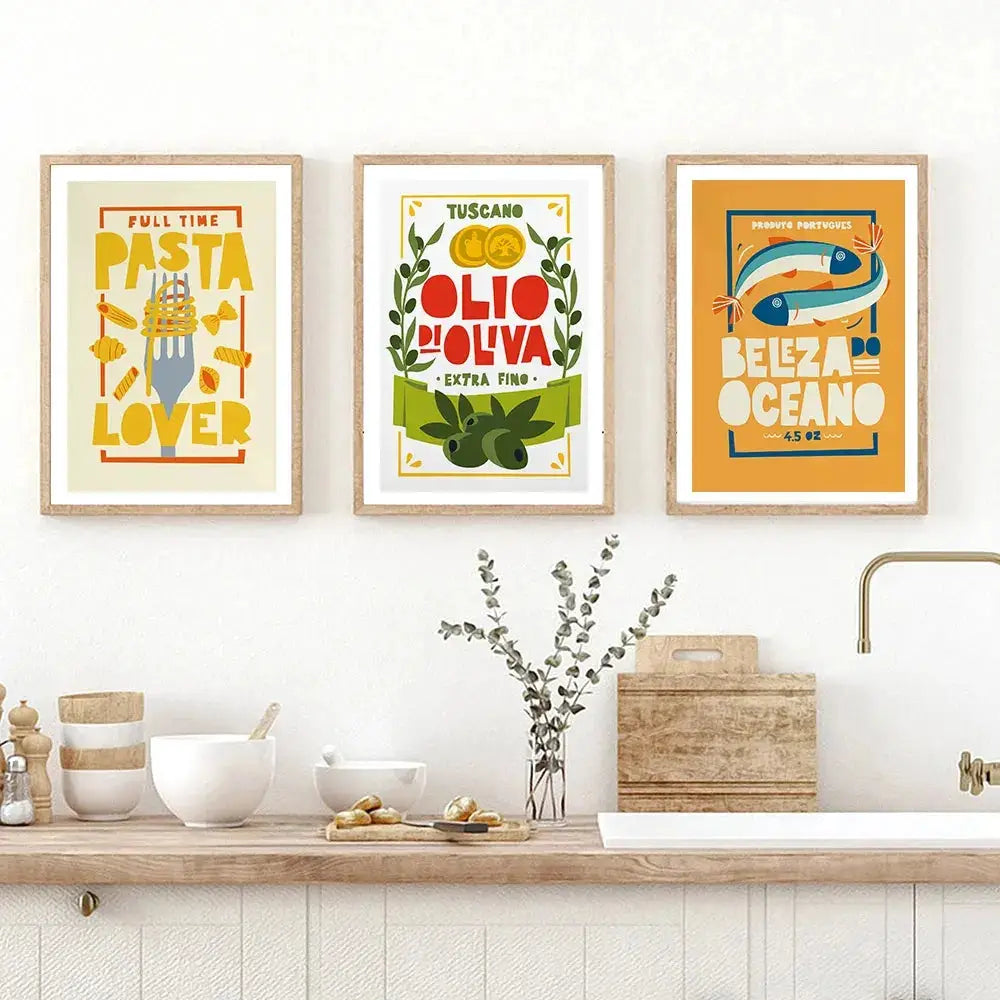 DecorBites™ Fun Beans on Toast Kitchen Canvas Art