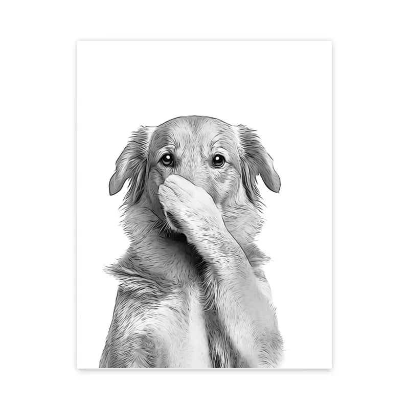 DecorBites™ Funny Animal Bathroom Poster Wall Art