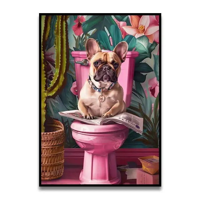 DecorBites™ Funny Cat Bathroom Wall Art