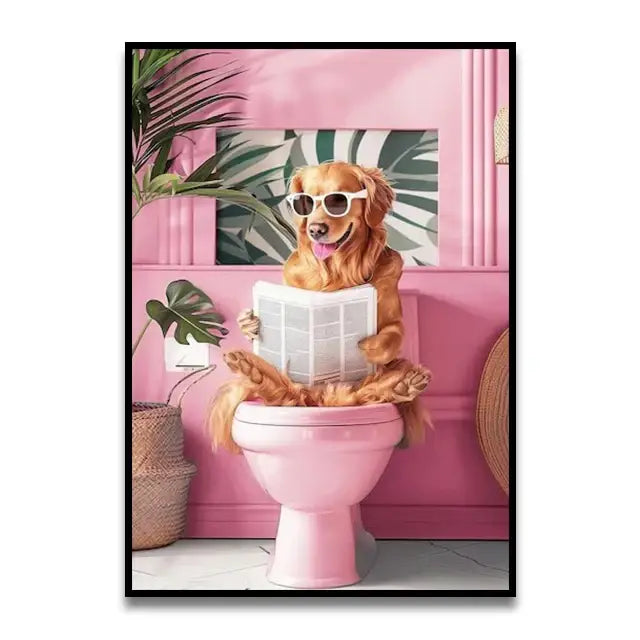 DecorBites™ Funny Cat Bathroom Wall Art