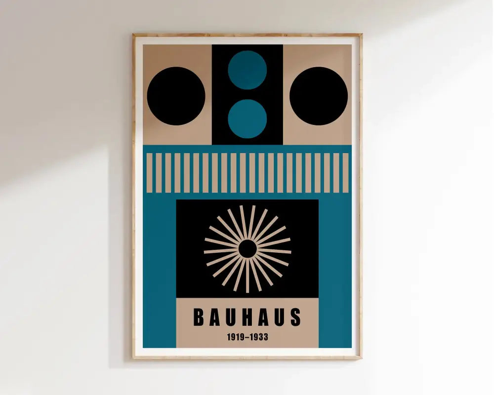 DecorBites™ Geometric Bauhaus Canvas Art - Mid Century Decor