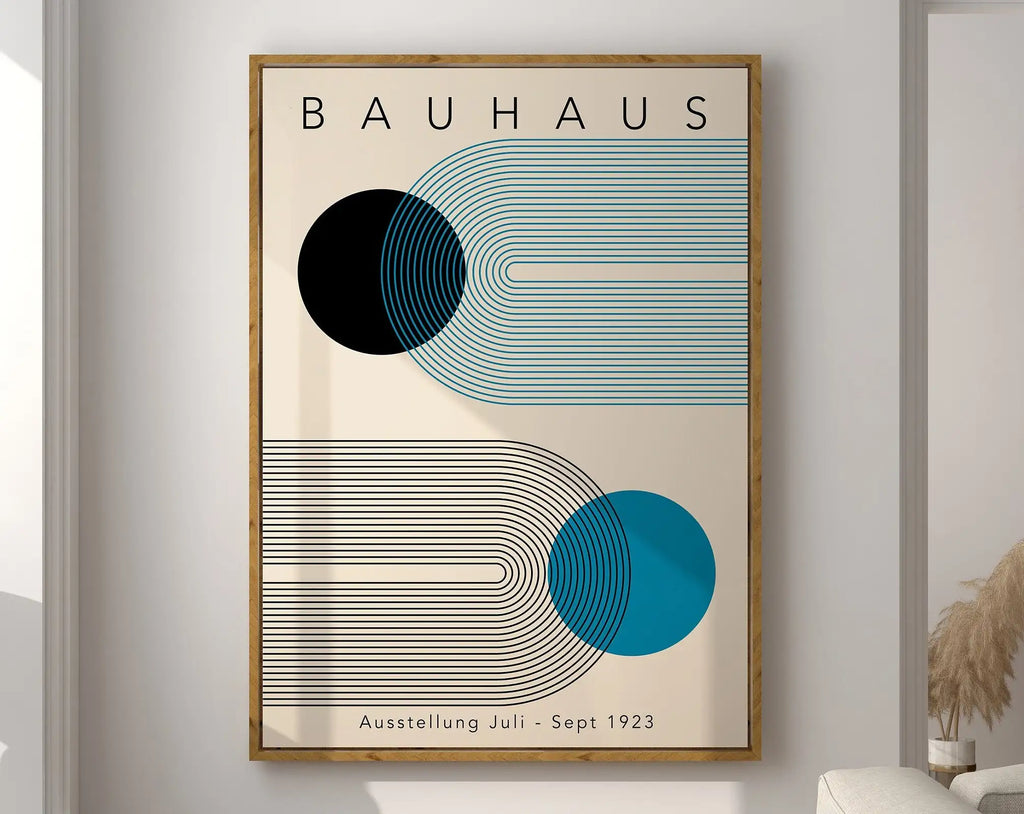 DecorBites™ Geometric Bauhaus Canvas Poster for Modern Home