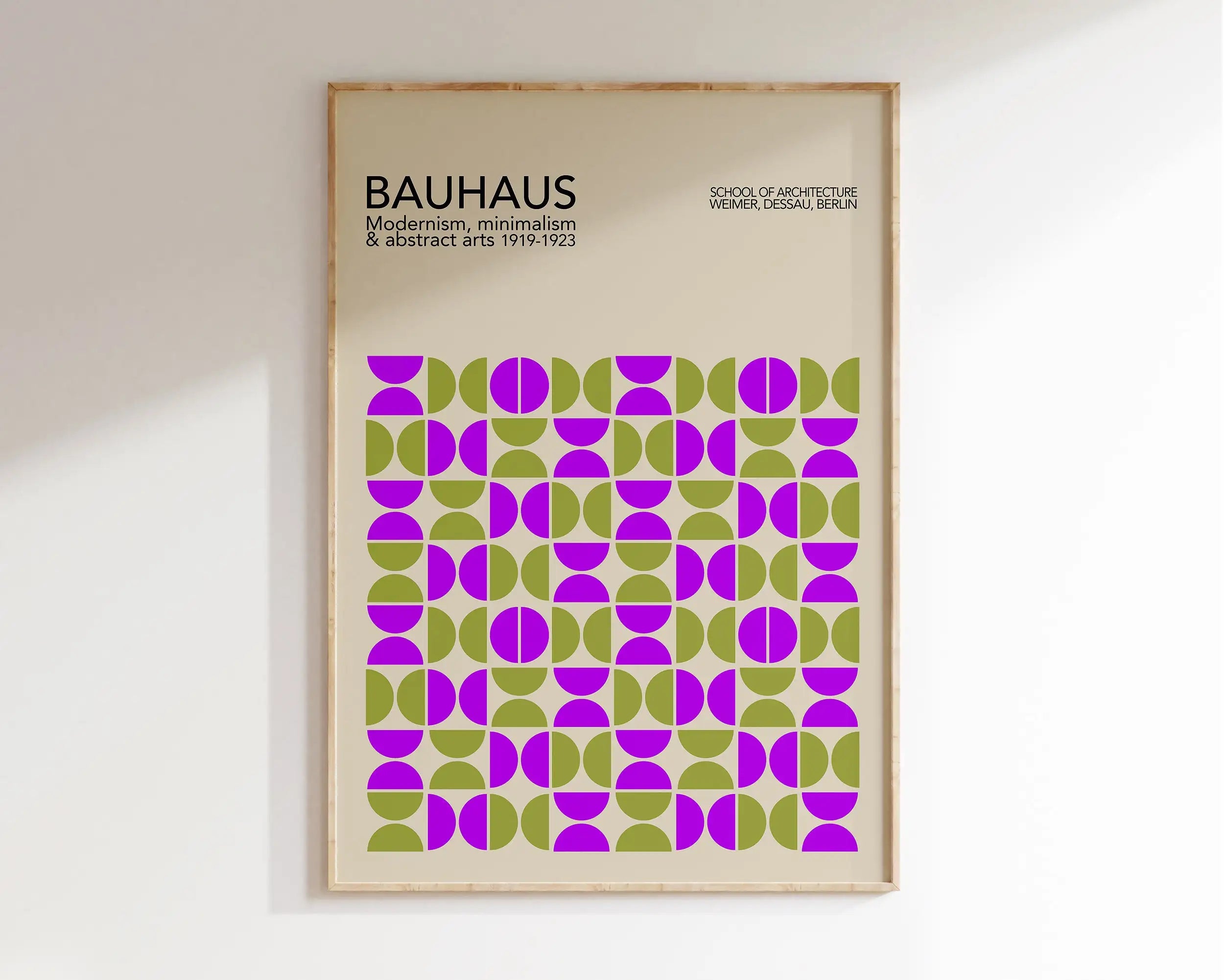Geometric bauhaus canvas poster – living room wall art