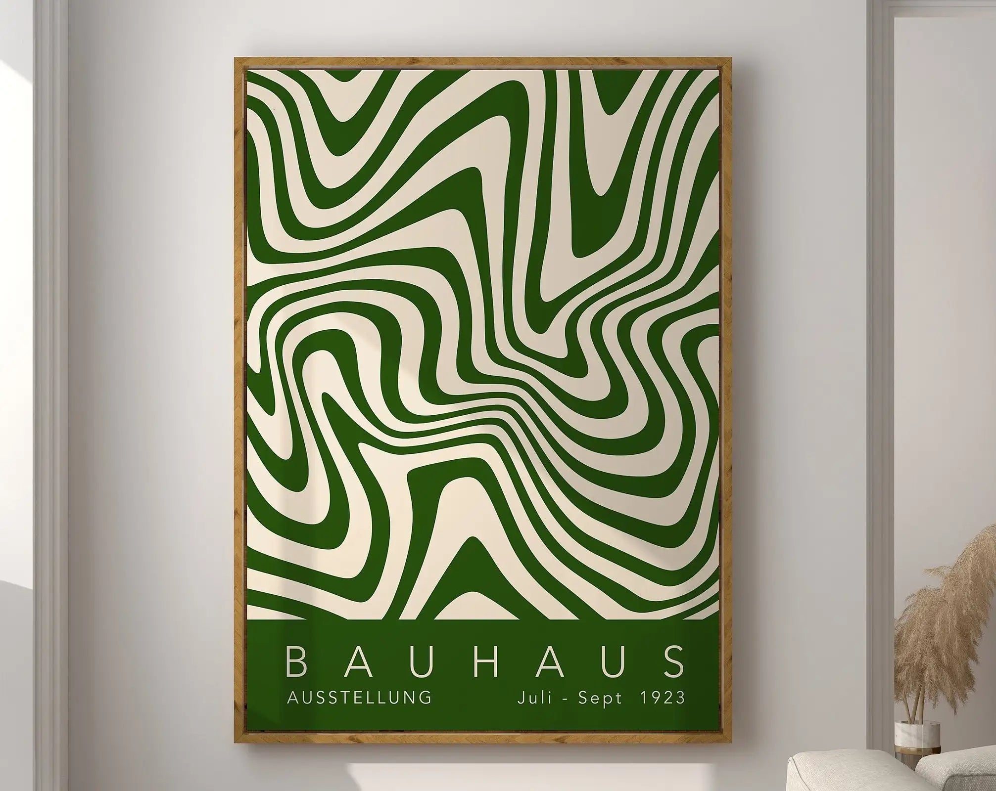 Geometric bauhaus canvas poster – living room wall art