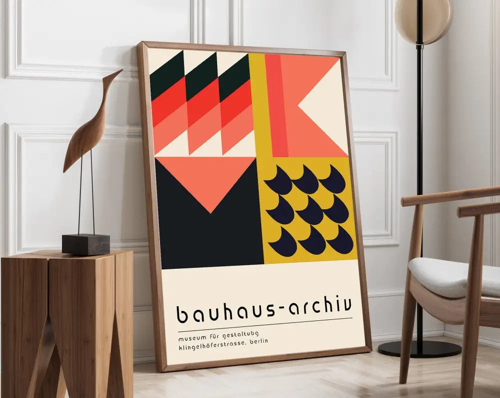 DecorBites™ Geometric Bauhaus Canvas Poster - Modern Abstract Art