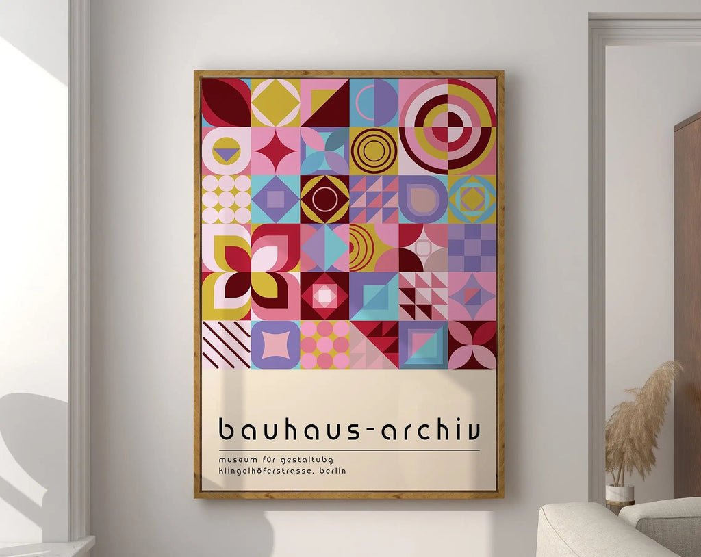 DecorBites™ Geometric Bauhaus Canvas Poster - Modern Home Decor