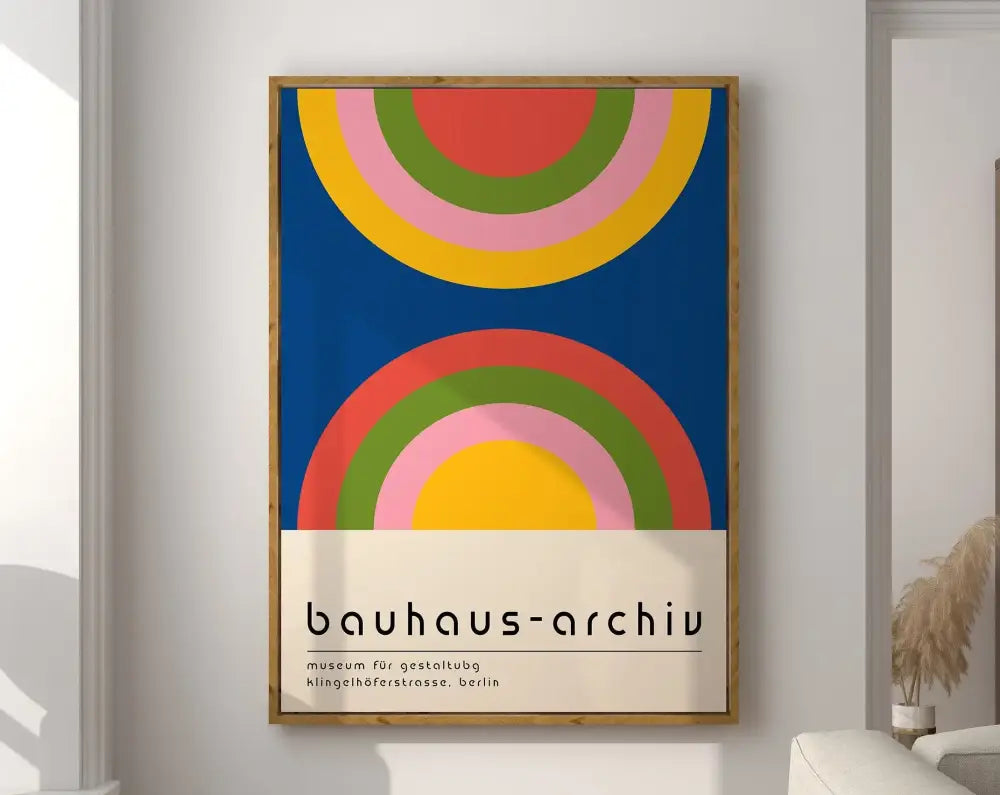 DecorBites™ Geometric Bauhaus Canvas Poster - Modern Home Decor