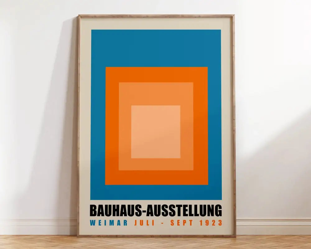 Bauhaus purple & green geometric canvas poster living room decor