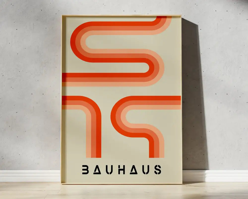 Bauhaus purple & green geometric canvas poster living room decor