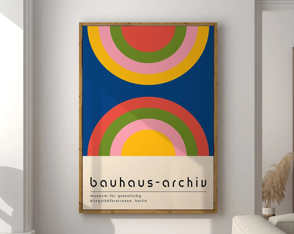 DecorBites™ Geometric Bauhaus Canvas Print for Modern Home