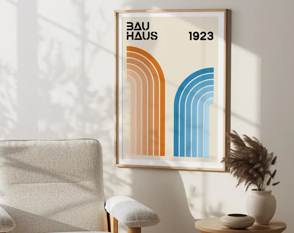 DecorBites™ Geometric Bauhaus Canvas Prints - Bright Wall Art