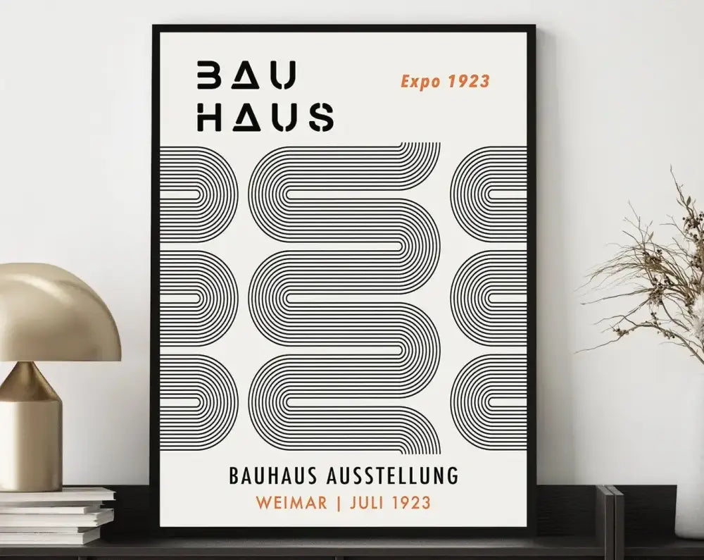 DecorBites™ Geometric Canvas Poster - Mid Century Home Decor