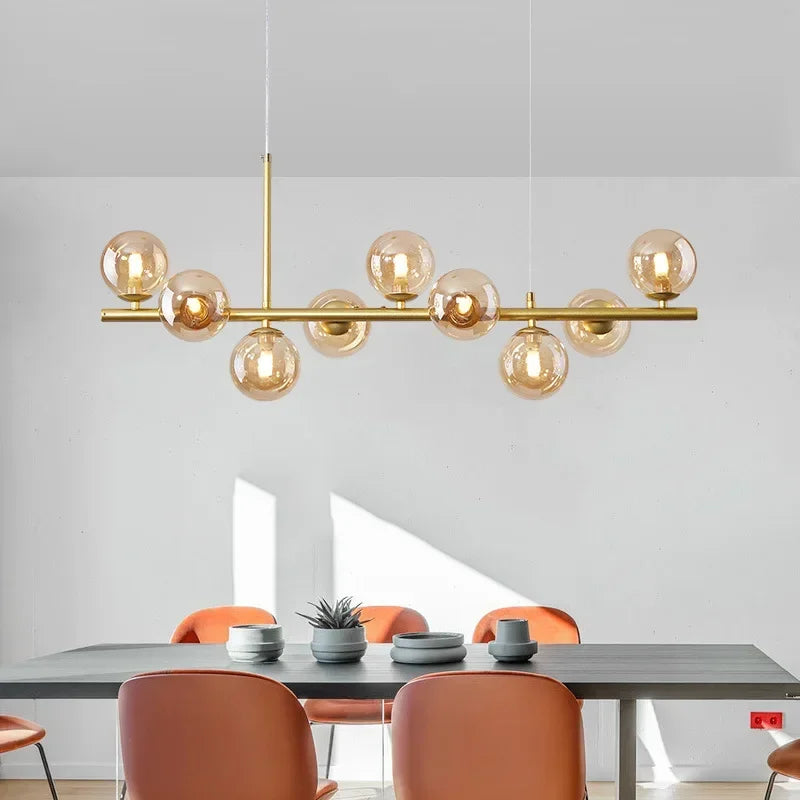 DecorBites™ Glass Ball Ceiling Chandelier for Dining Room
