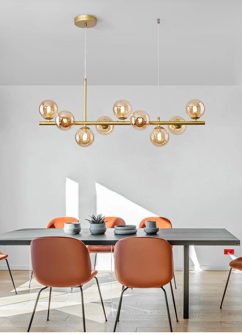 DecorBites™ Glass Ball Ceiling Chandelier for Home Decor