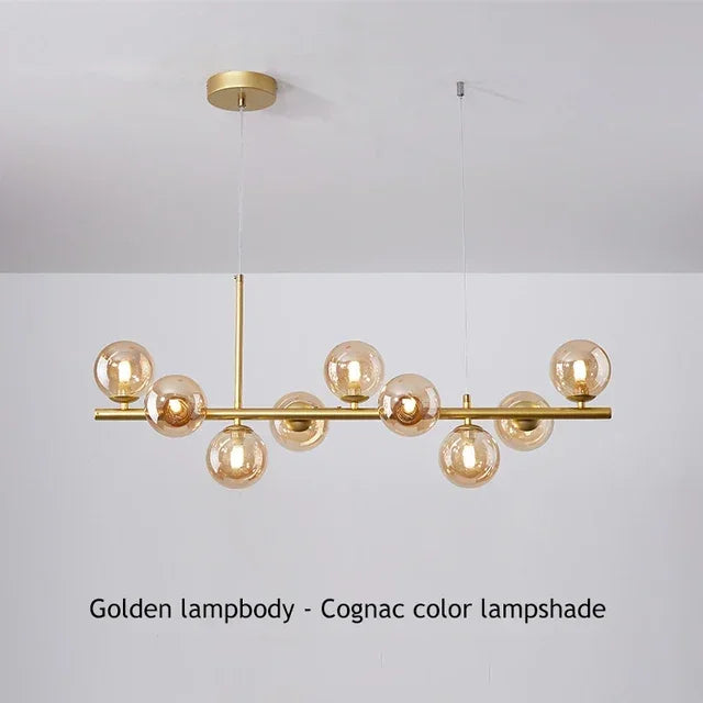 DecorBites™ Glass Ball Chandelier for Dining Room