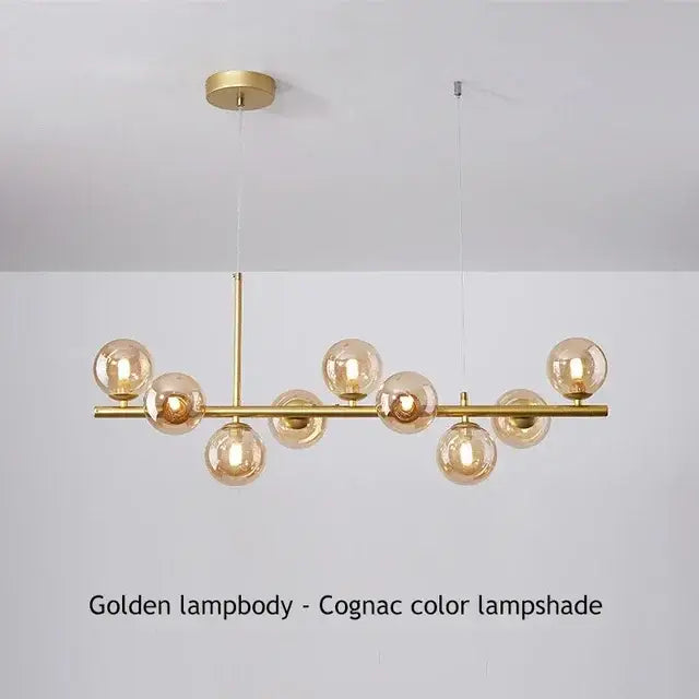DecorBites™ Glass Ball Chandelier for Dining Room