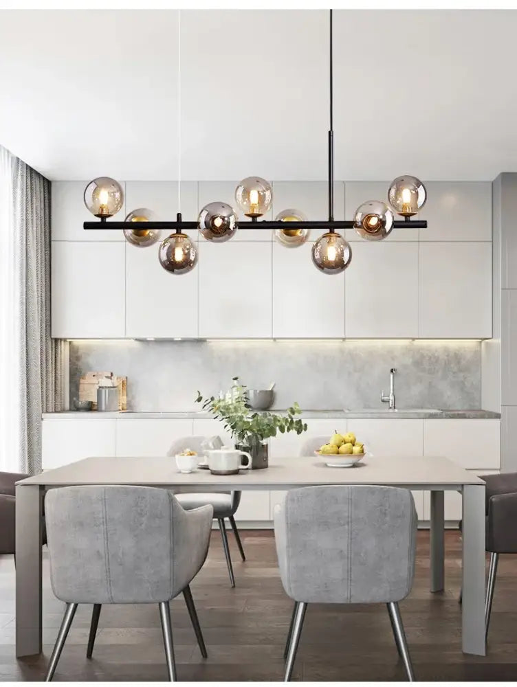 DecorBites™ Glass Ball Chandelier for Dining Room