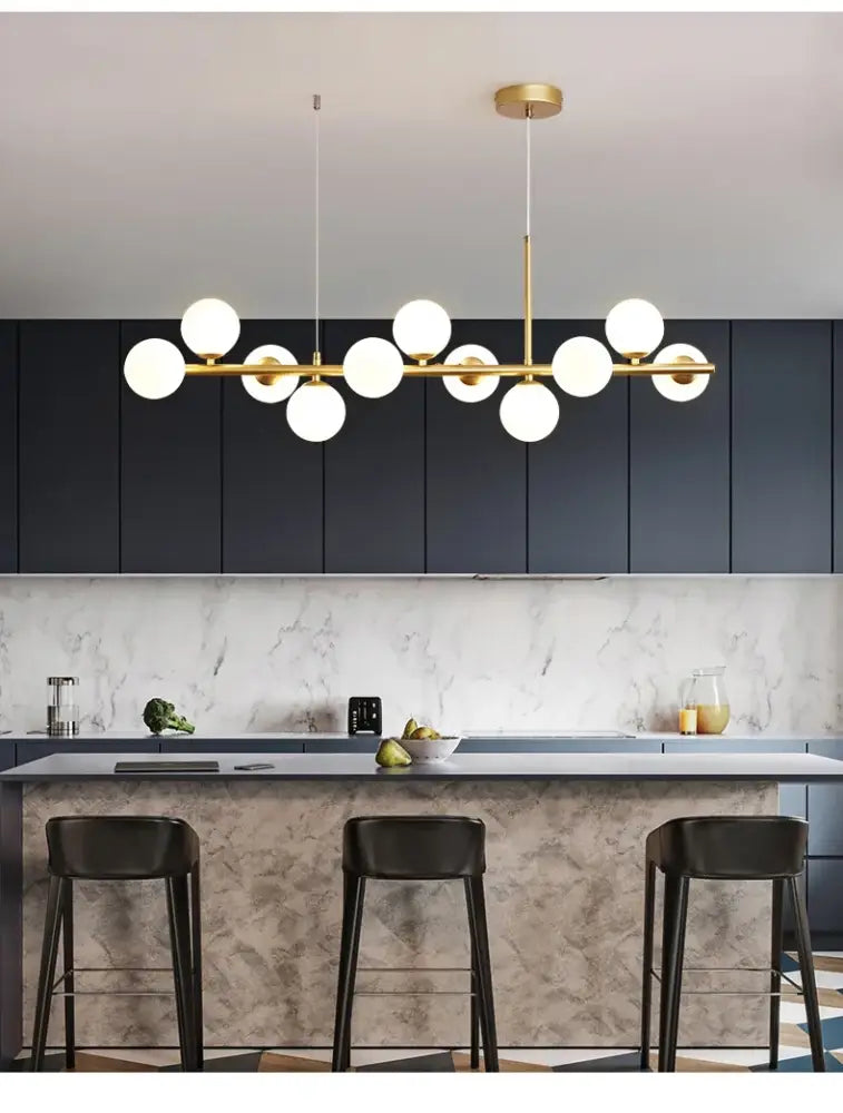 DecorBites™ Glass Ball Chandelier for Dining Room