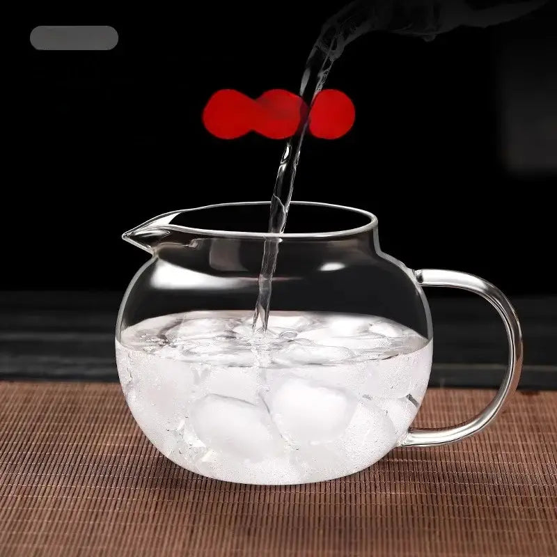 Modern glass teapot with stainless steel infuser kitchen tea kettle