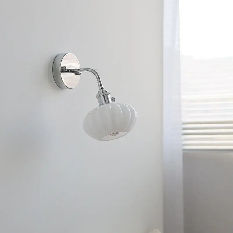 DecorBites™ Glass Wall Light Fixture with Pull Chain Switch, Adjustable Arm, Modern Nordic Design