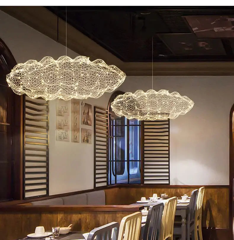 DecorBites™ Gold Cloud Pendant Lights for Home and Restaurant