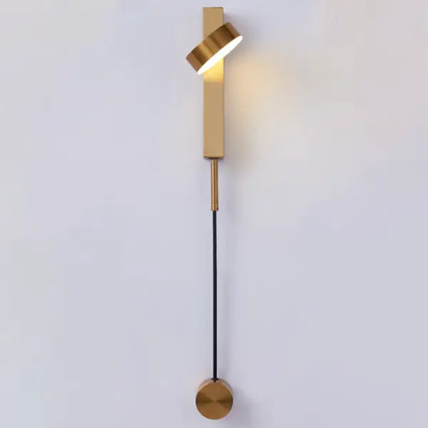 DecorBites™ Gold Wall Lamp with Dimmer Switch