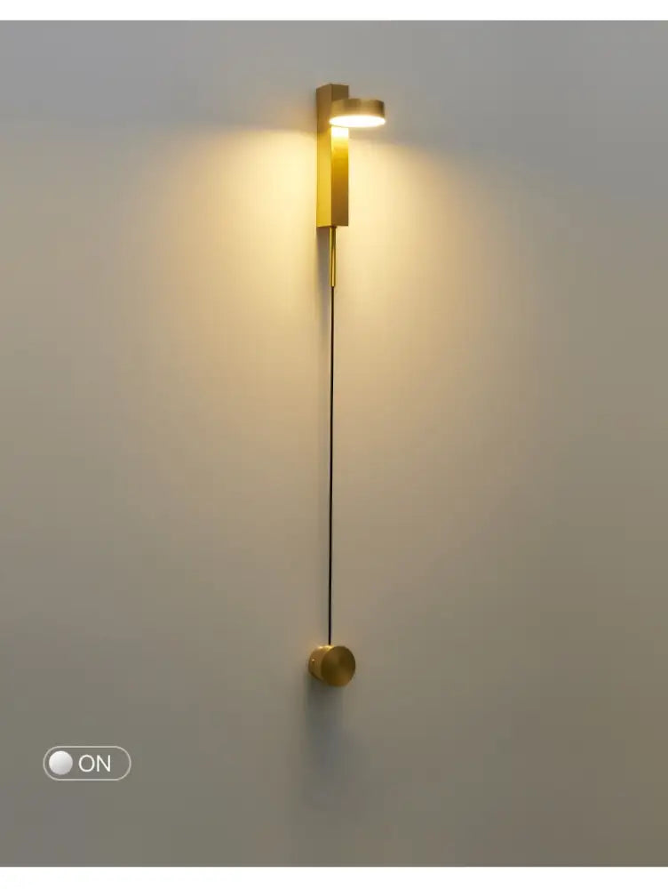 DecorBites™ Gold Wall Lamp with Dimmer Switch