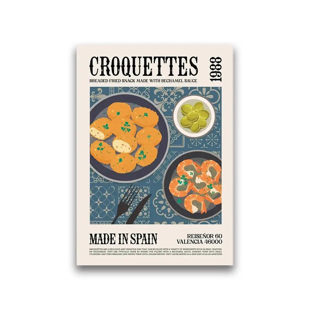 DecorBites™ Gourmet World Cuisine Canvas Wall Art