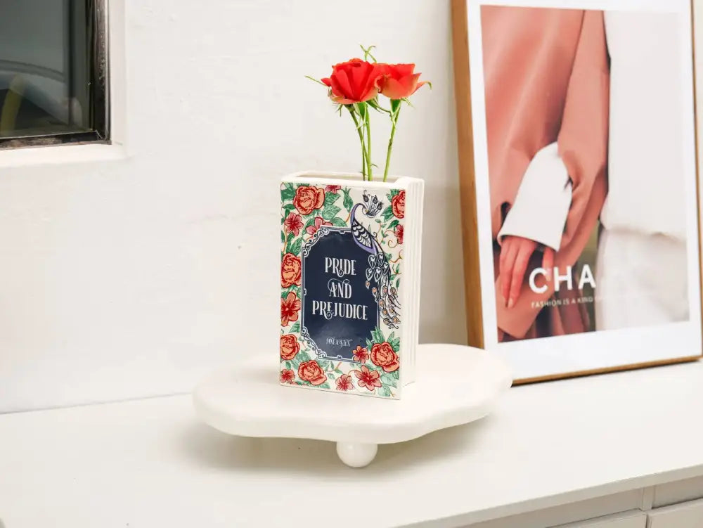 DecorBites™ Hand-painted Flower Ceramic Vase - Home Decor