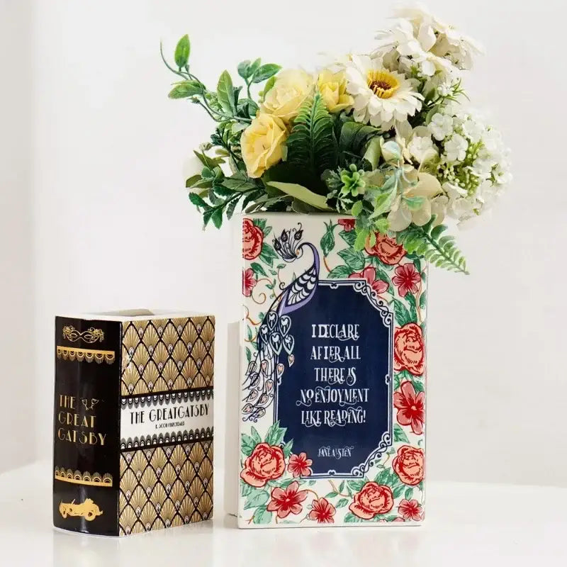 DecorBites™ Hand-painted Flower Ceramic Vase - Home Decor