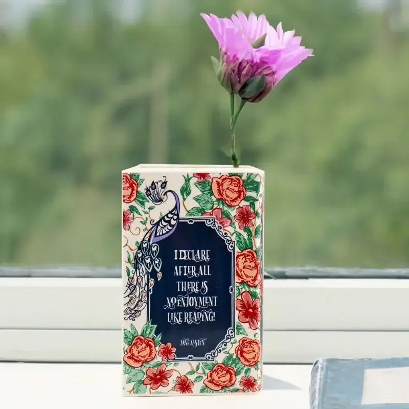 DecorBites™ Hand-painted Flower Ceramic Vase - Home Decor