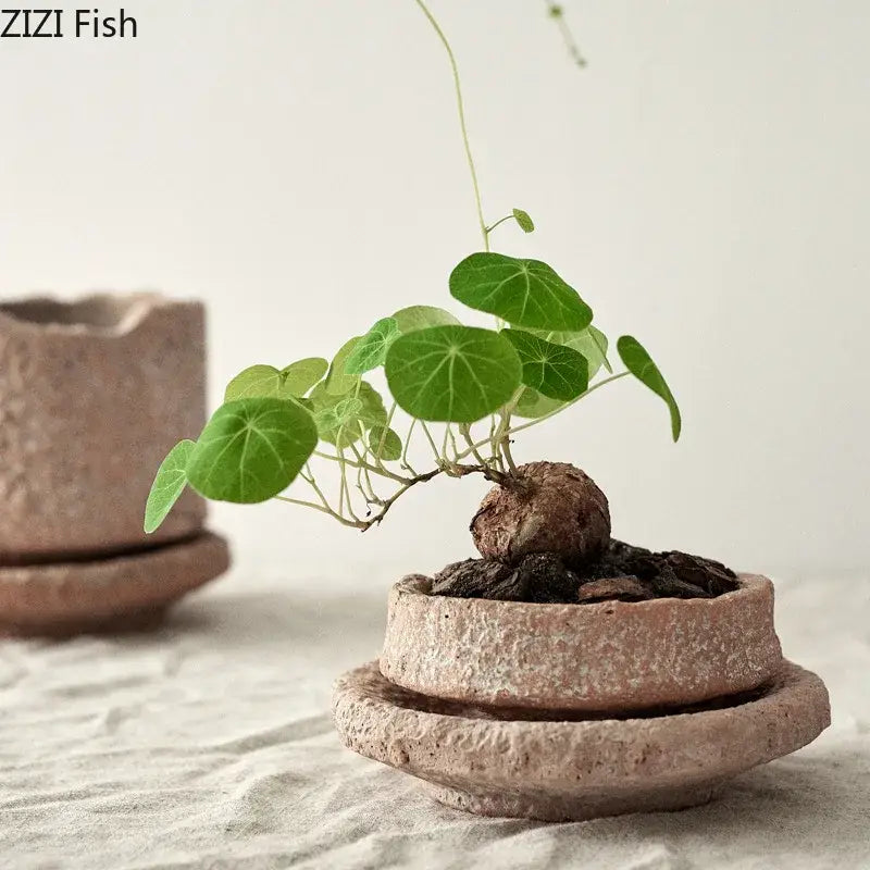DecorBites™ Handcrafted Ceramic Vase for Flowers